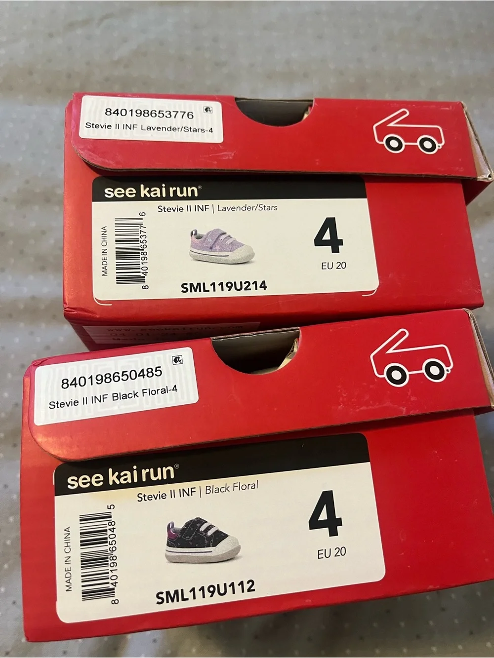 See Kai Run Stevie bundle- Lavender & Star Canvas Sneakers